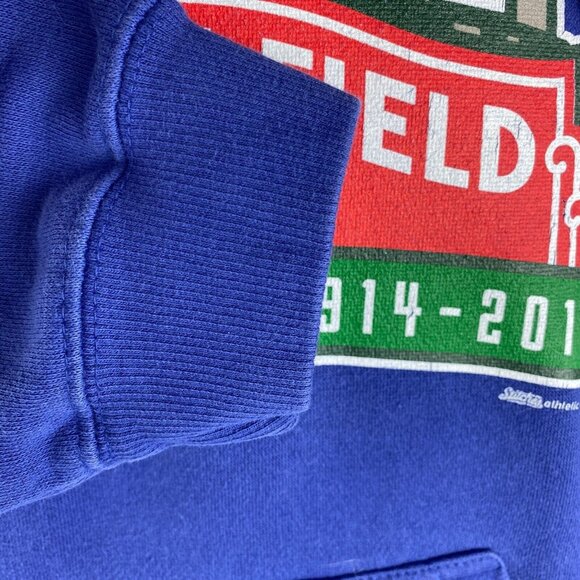 Wrigley Field Chicago Cubs Stadium 100 Years Baseball Sweatshirt Mens Hooded S - Picture 3 of 7